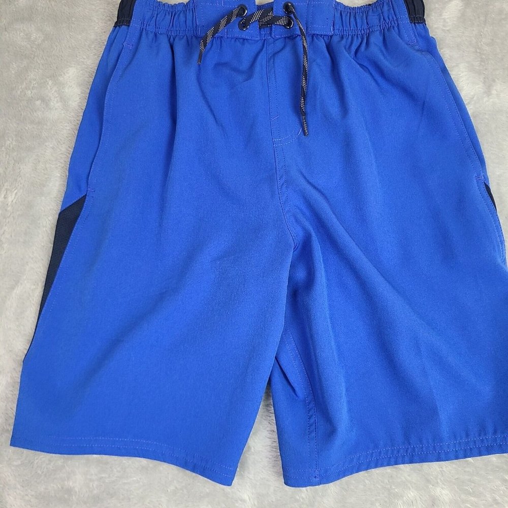 Nike Men's 9 Inch Contend Short Volley‎ Swim Shorts Black Size Small Blue